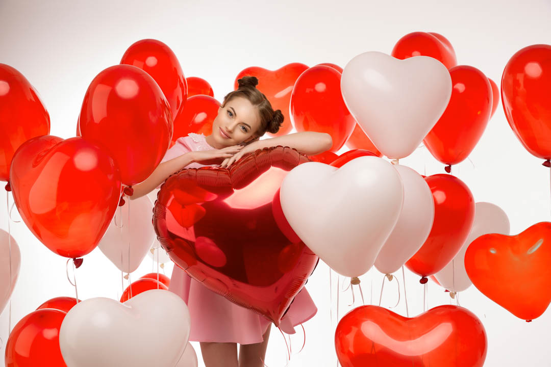 Воздушные шары на День Святого Валентина 